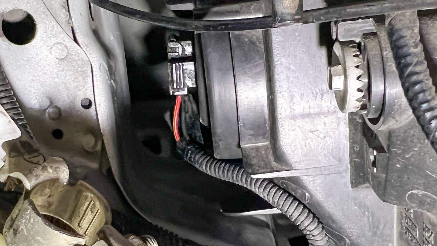 A headlight connector on an Acura RSX.