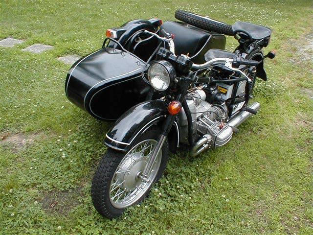 Dnepr-brand MT-11 motorcycle.<em> Wikimedia Commons</em>