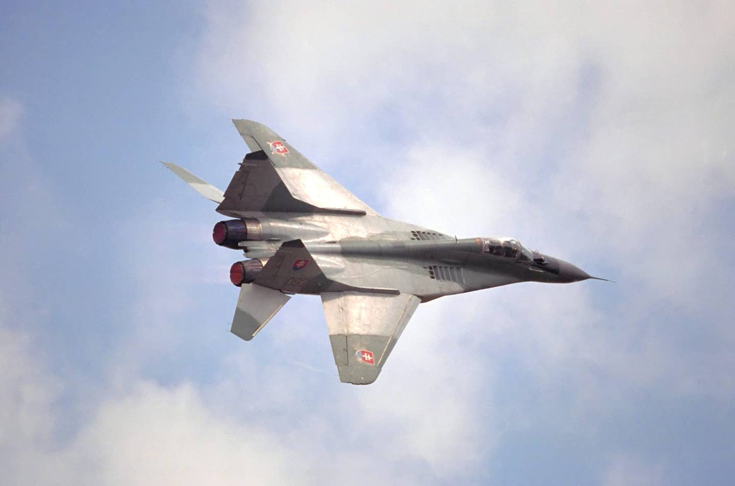 An aerial demonstration of a Slovakian Air Force's MiG-29A Fulcrum. <em>Credit: Brad Fallin/Wikimedia Commons</em>