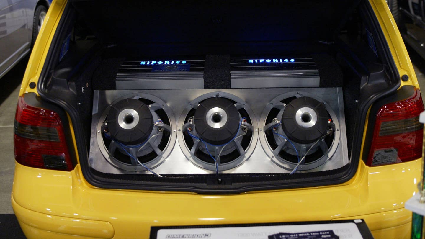 Trunk full of speakers
