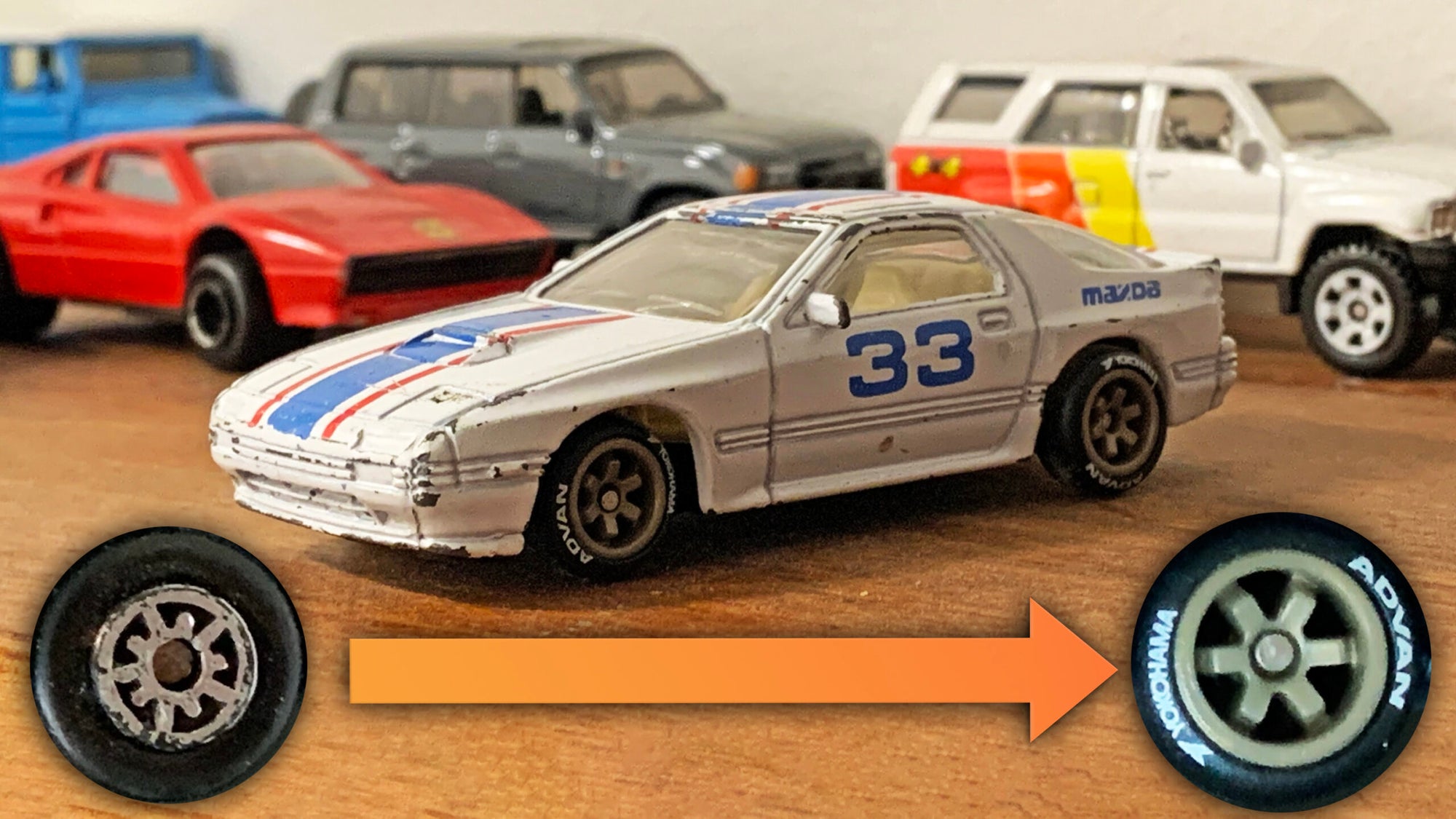 Swapping Rims On A Hot Wheels Car Turns
