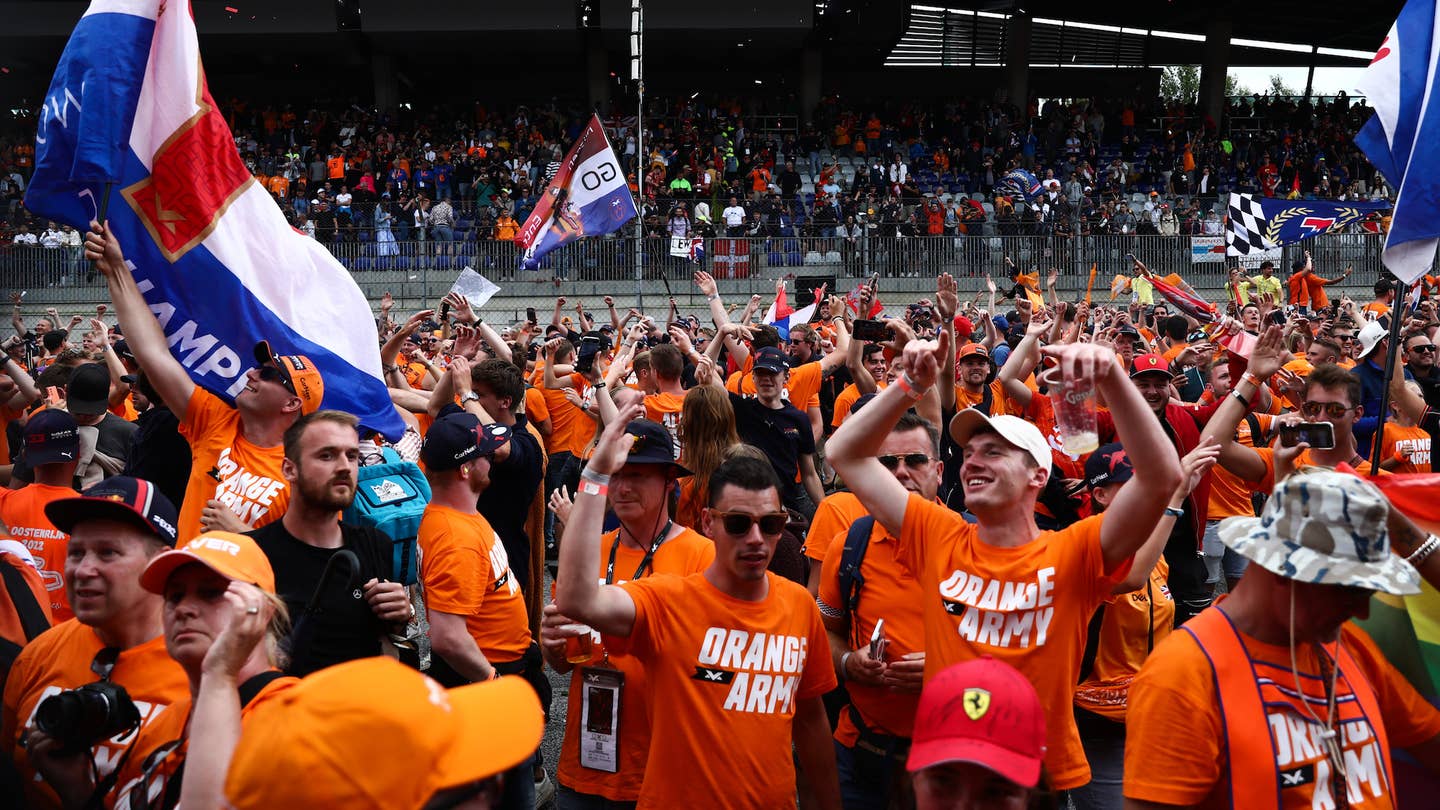 Fans on the track after the Formula 1 Austrian Grand Prix at Red Bull Ring in Spielberg, Austria on July 10, 2022. (Photo by Jakub Porzycki/NurPhoto)