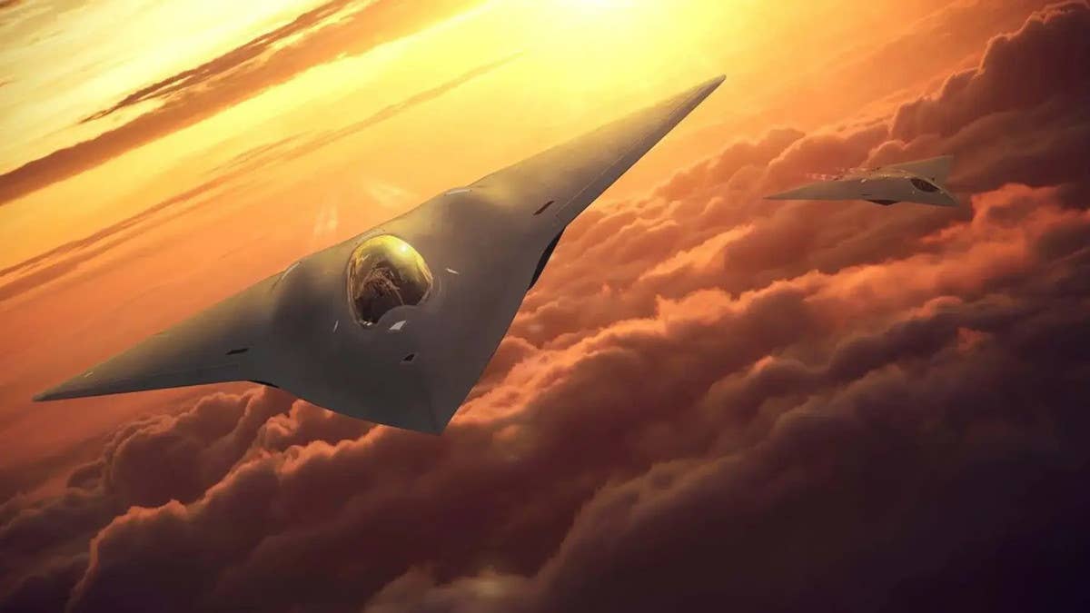 Older concept art from Lockheed Martin depicting a future tailless sixth-generation stealth combat jet. Designs with this general planfrom are commonly discussed as potential options for the manned component of the Air Force's NGAD program. <em>Lockheed Martin</em>