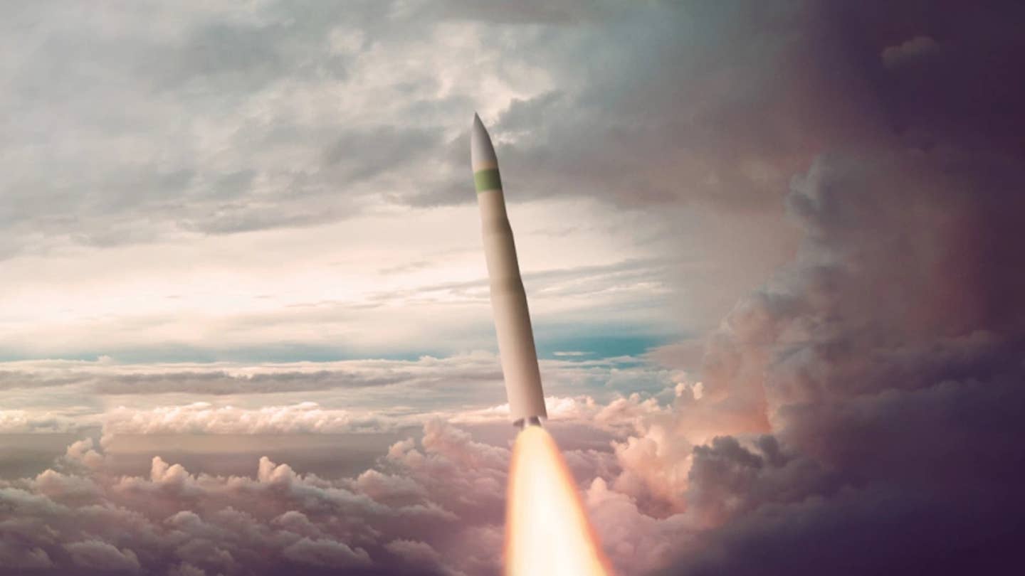 An artist's conception of a future LGM-35A Sentinel ICBM. <em>Northrop Grumman </em>