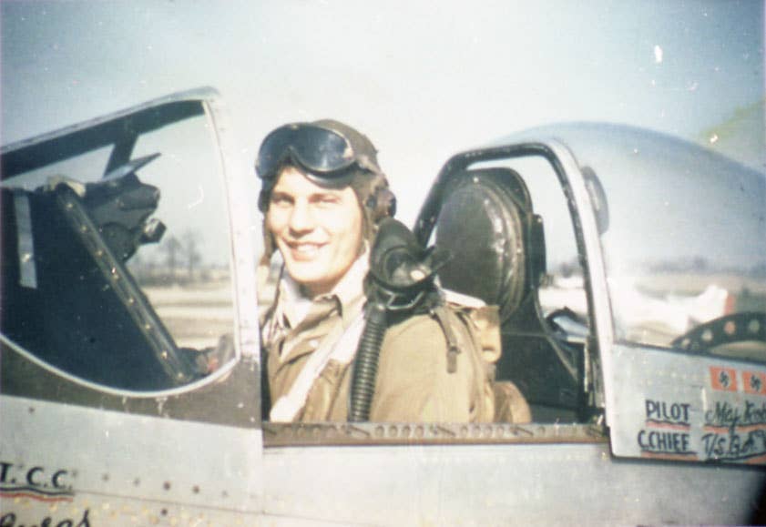 Maj. Robin Olds, as 434th Fighter Squadron commander, in the cockpit of one of his P-51Ds. <em>U.S. Air Force photo</em><br><a href="https://www.nationalmuseum.af.mil/Visit/Museum-Exhibits/Fact-Sheets/Display/Article/196007/brig-gen-robin-olds-combat-leader-and-fighter-ace/undefined"></a>