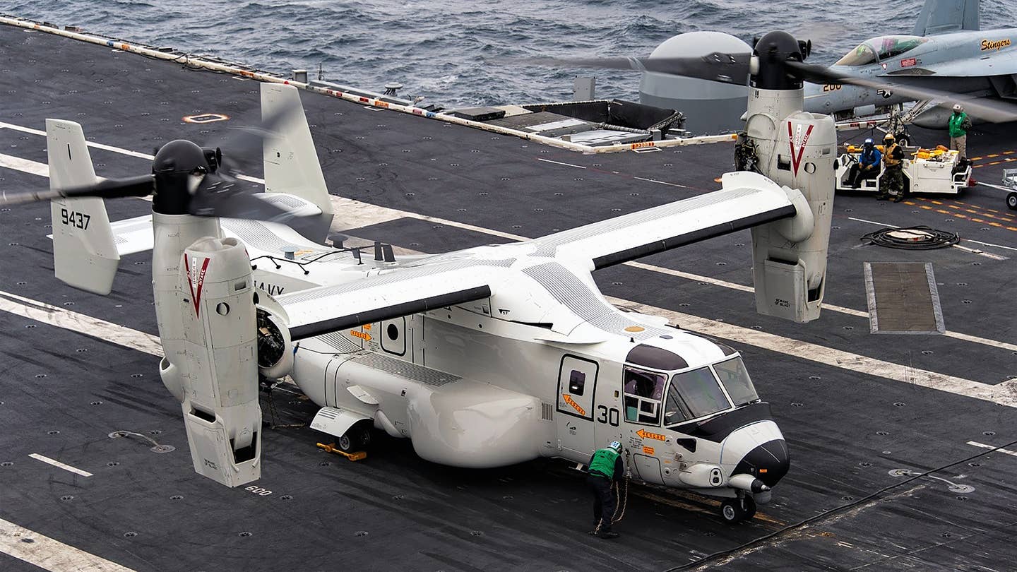 New CMV-22B Osprey “A Game-Changer,” Says Navy Air Boss
