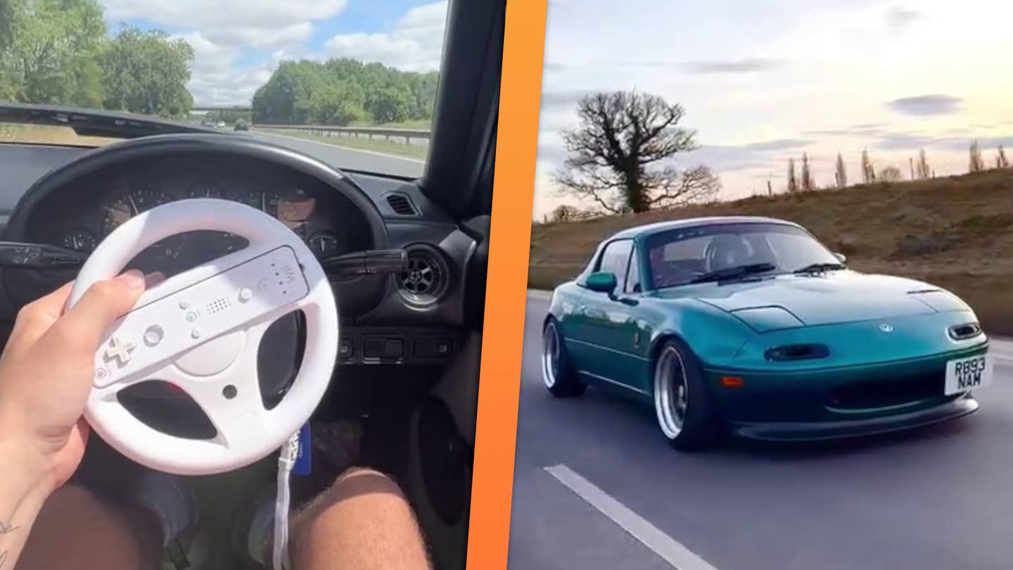 Mazda Miata With a Wii Steering Wheel Is Hilarious and Dangerous