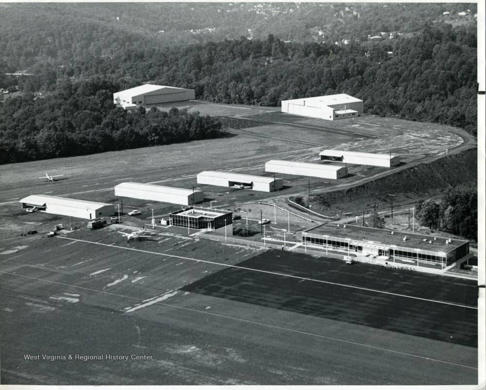 The Morgantown Airport that the three ATCs who told Scoggins to become one worked at in Morgantown, West Virginia. <em>Credit: West Virginia and Regional History Center</em>