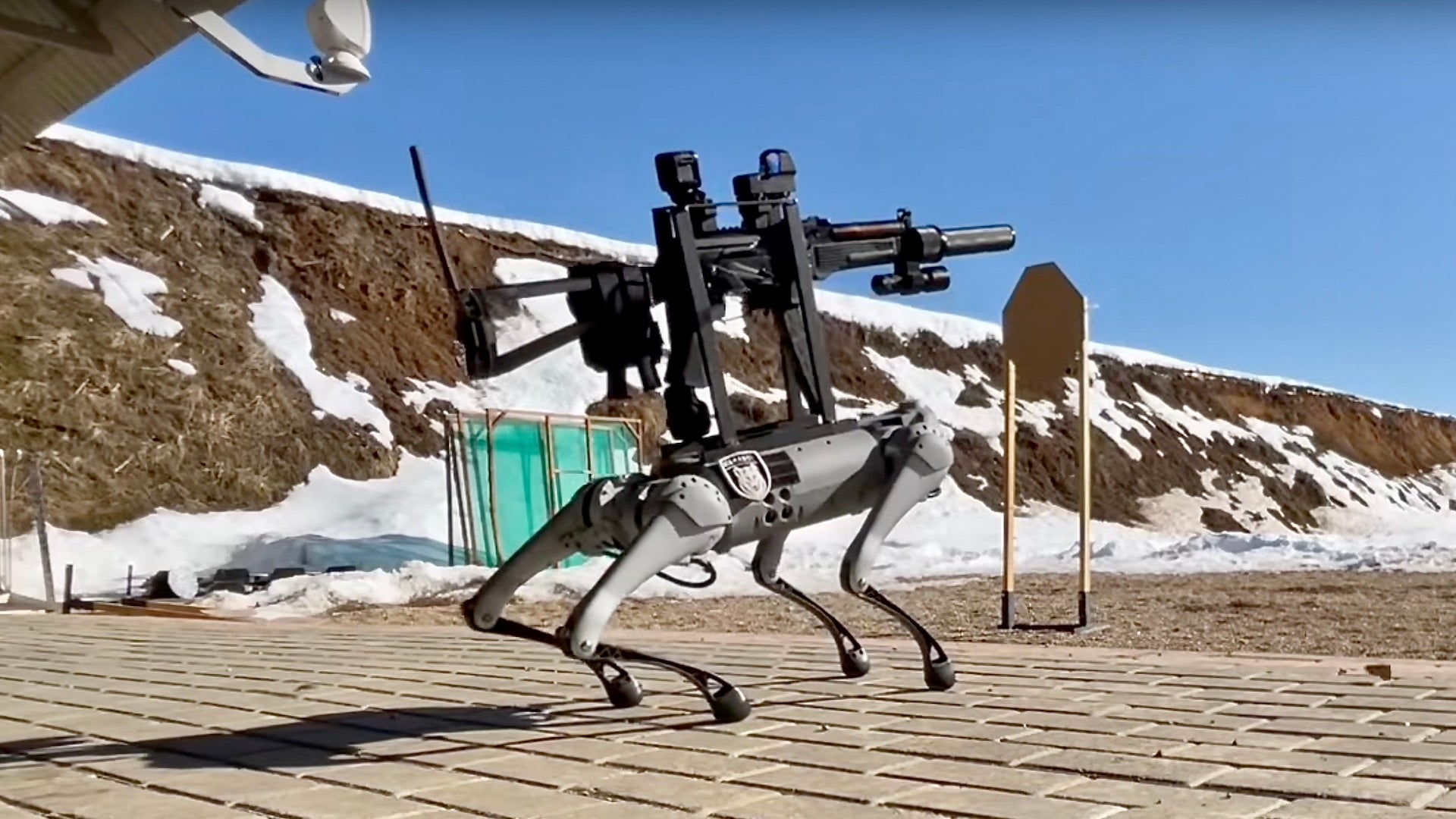 This Submachine Gun-Equipped Robot Dog Goes Full John At Shooting Range