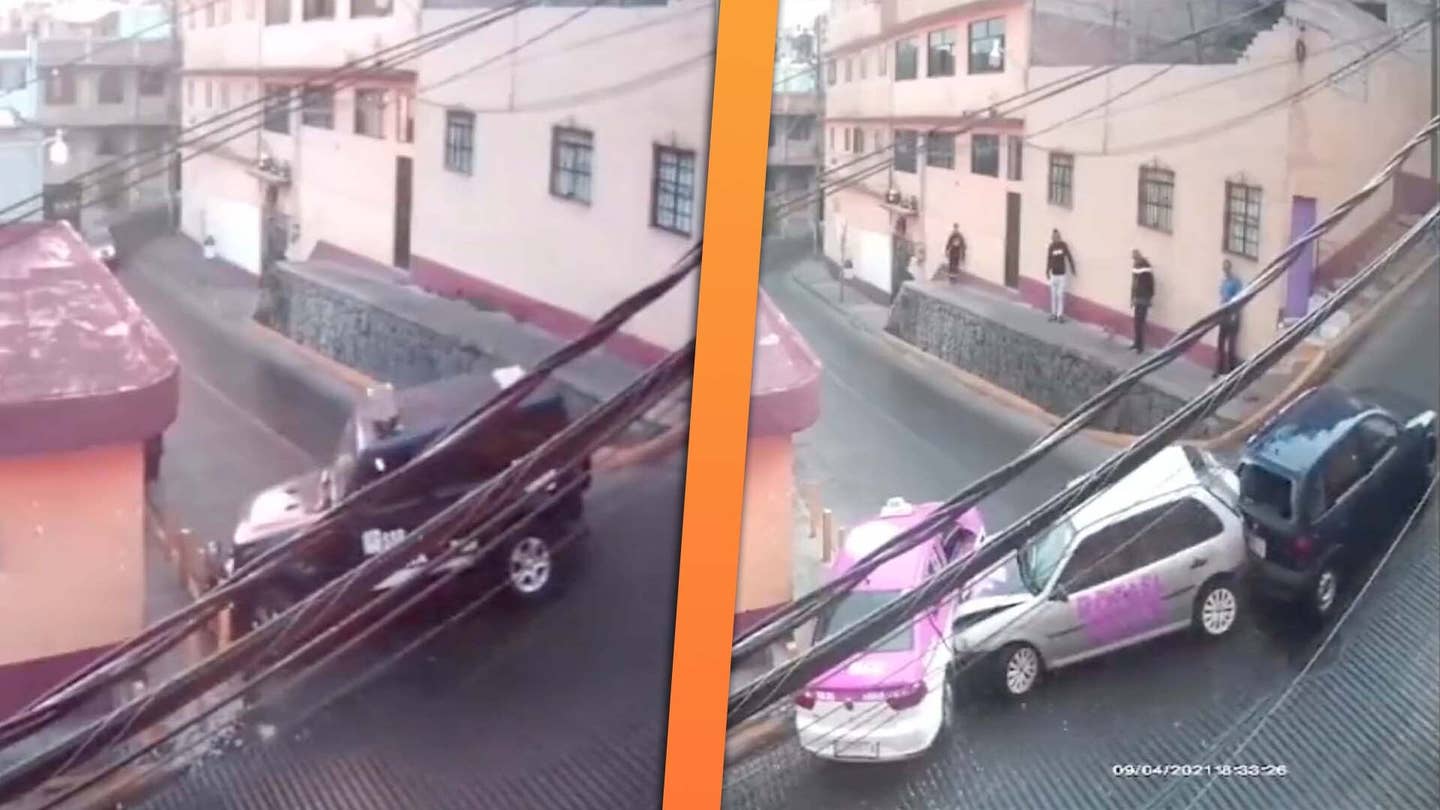 Watch These Bollards Save a House From Crashing Cars Over and Over and Over