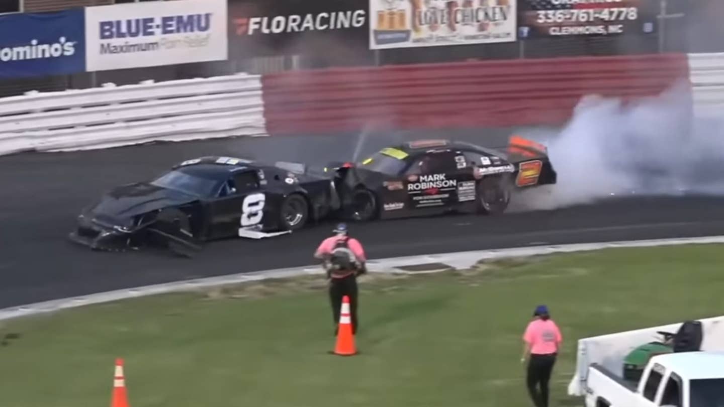 Watch a Yellow Flag Turn Into the World’s Dumbest Demo Derby