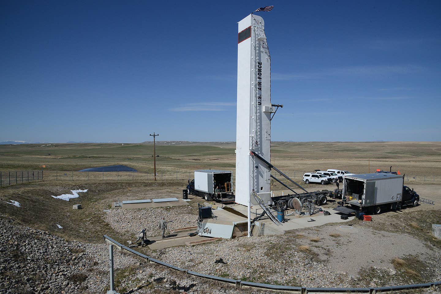 A launch facility operated by Malmstrom Air Force Base in 2017. The 583rd Missile Maintenance Squadron, part of Air Force Materiel Command, completed programmed depot maintenance on a launch facility at Malmstrom, a first-ever for the intercontinental ballistic missile weapons system. <em>U.S. Air Force photo/Staff Sgt. Delia Marchick</em>