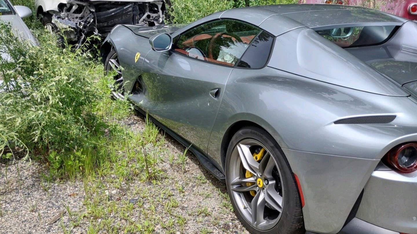 2021 Ferrari 812 GTS Stolen From Valet Lot, Crashed in Apparent 789-HP Joyride
