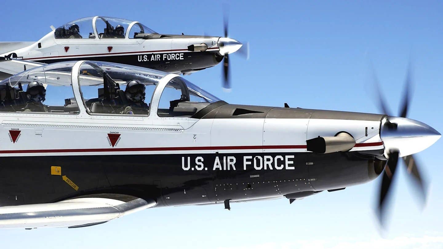 The Air Force has grounded 76 T-6 Texan II trainers over ejection seat concerns. (U.S. Air Force photo)