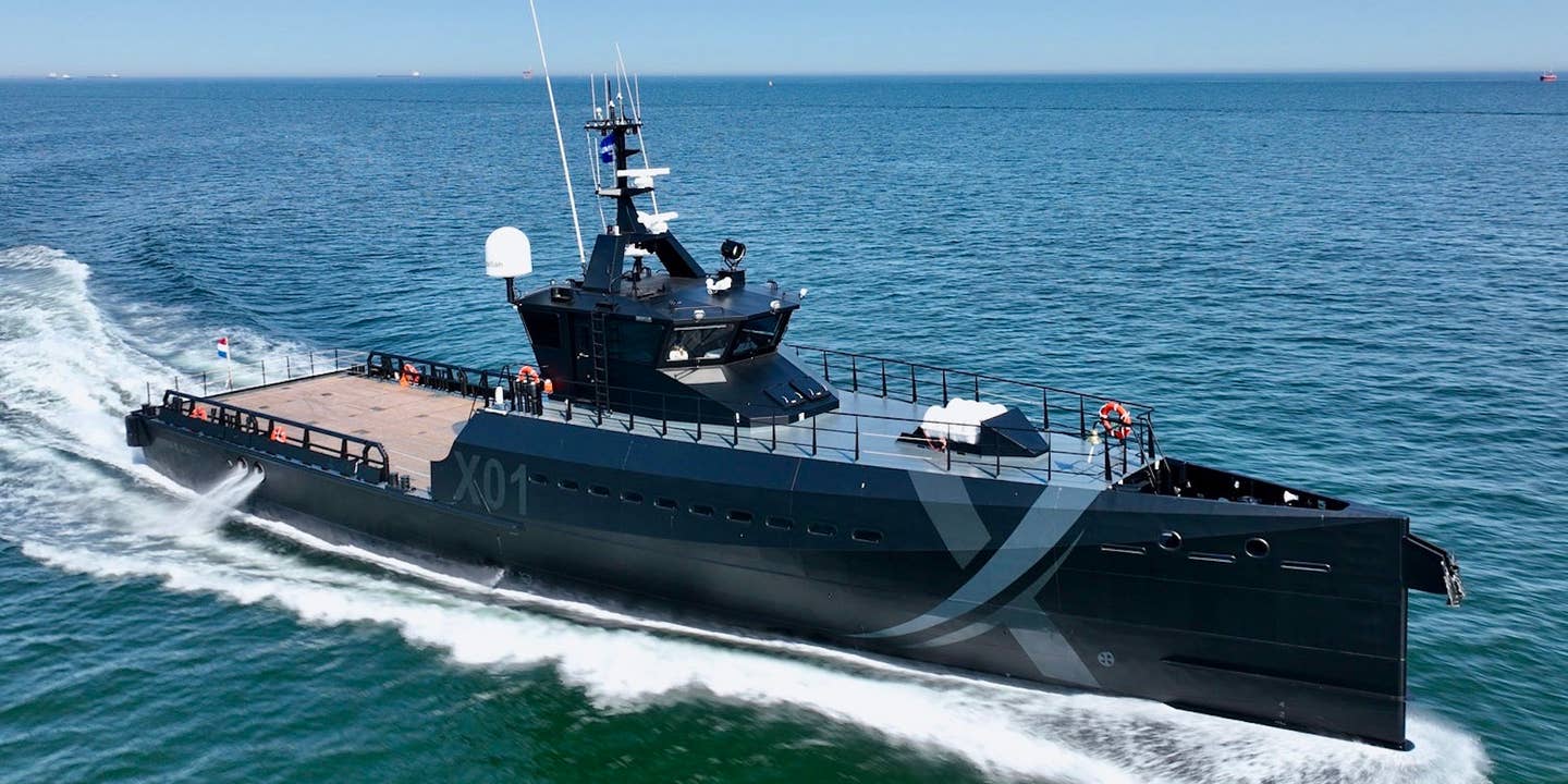 Royal Navy Christens New Experimental Ship, The XV Patrick Blackett