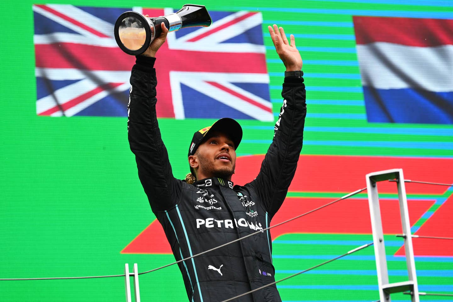 Lewis Hamilton's brilliant driving earned him second place after started seventh on the grid | (Photo by Dan Mullan/Getty Images)