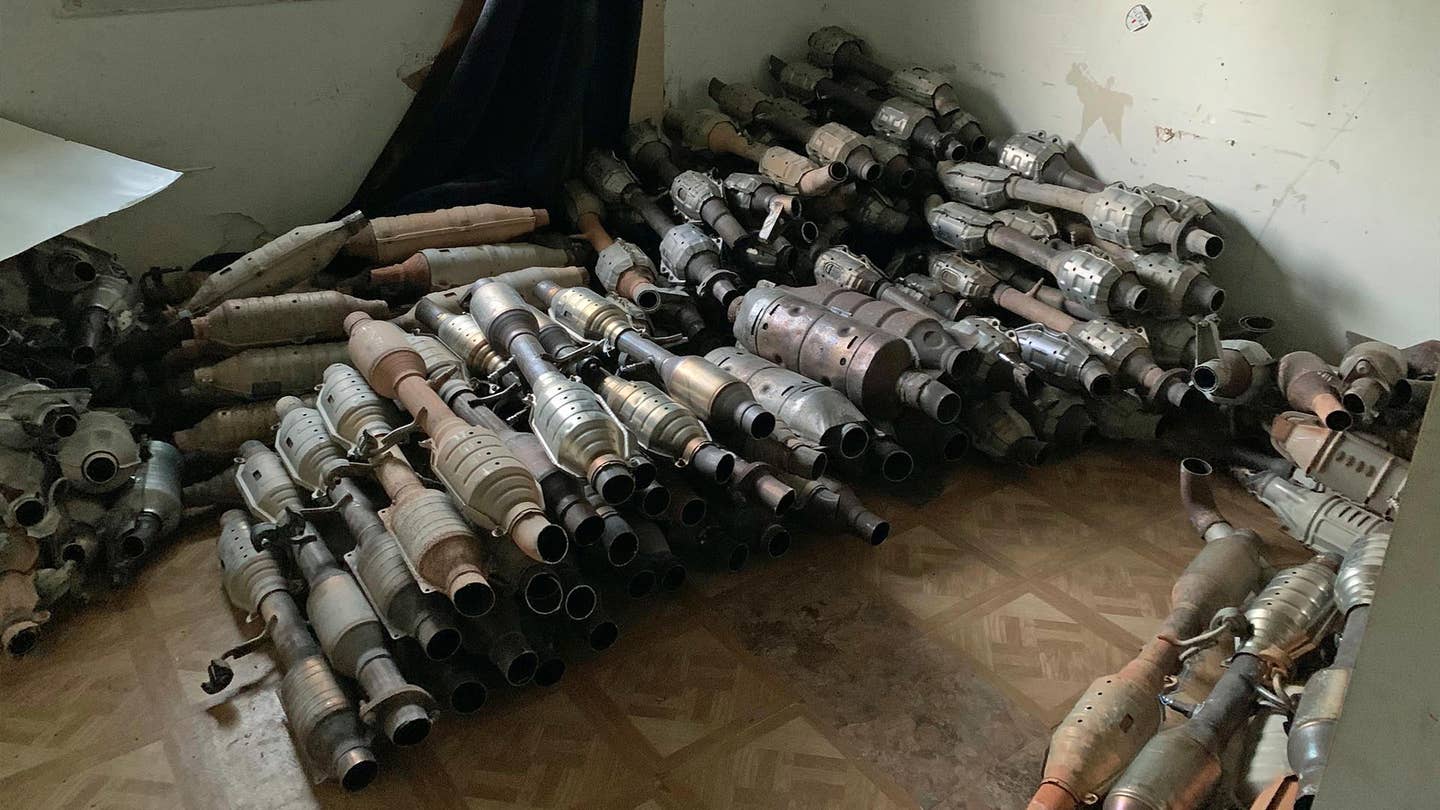 A catalytic converter bust in Texas from August 2022.