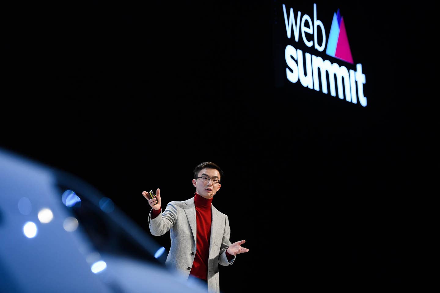 TuSimple founder and CEO Xiaodi Hou | (Photo By Harry Murphy/Sportsfile for Web Summit via Getty Images)