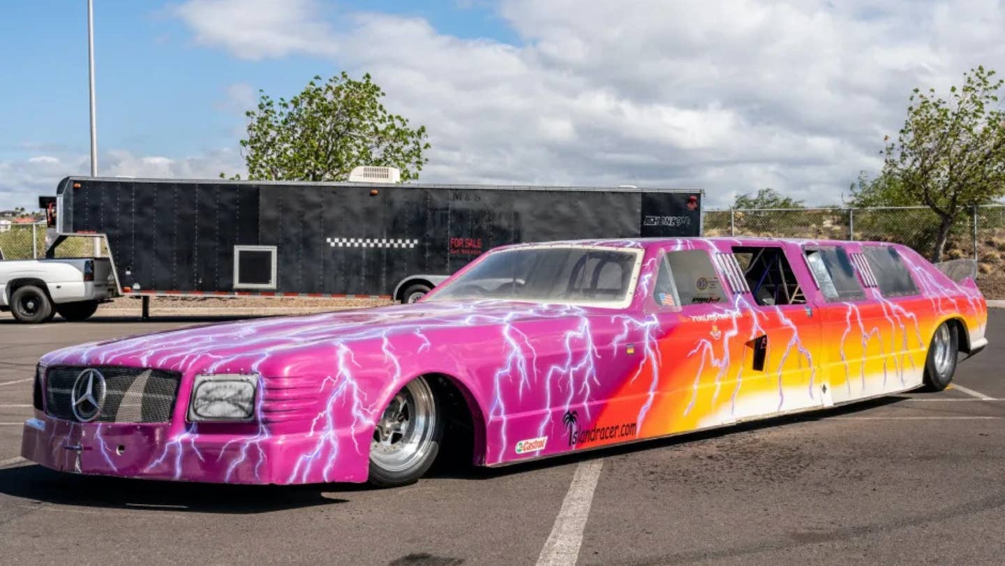 This Turbojet-Powered Mercedes-Benz Limo Dragster Is a Rad Fever Dream