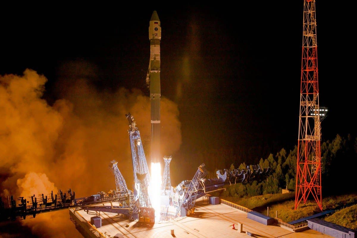 The Kosmos-2558 launch at the Plesetsk Cosmodrome in Russia. <em>Credit: Russian Ministry of Defense</em>