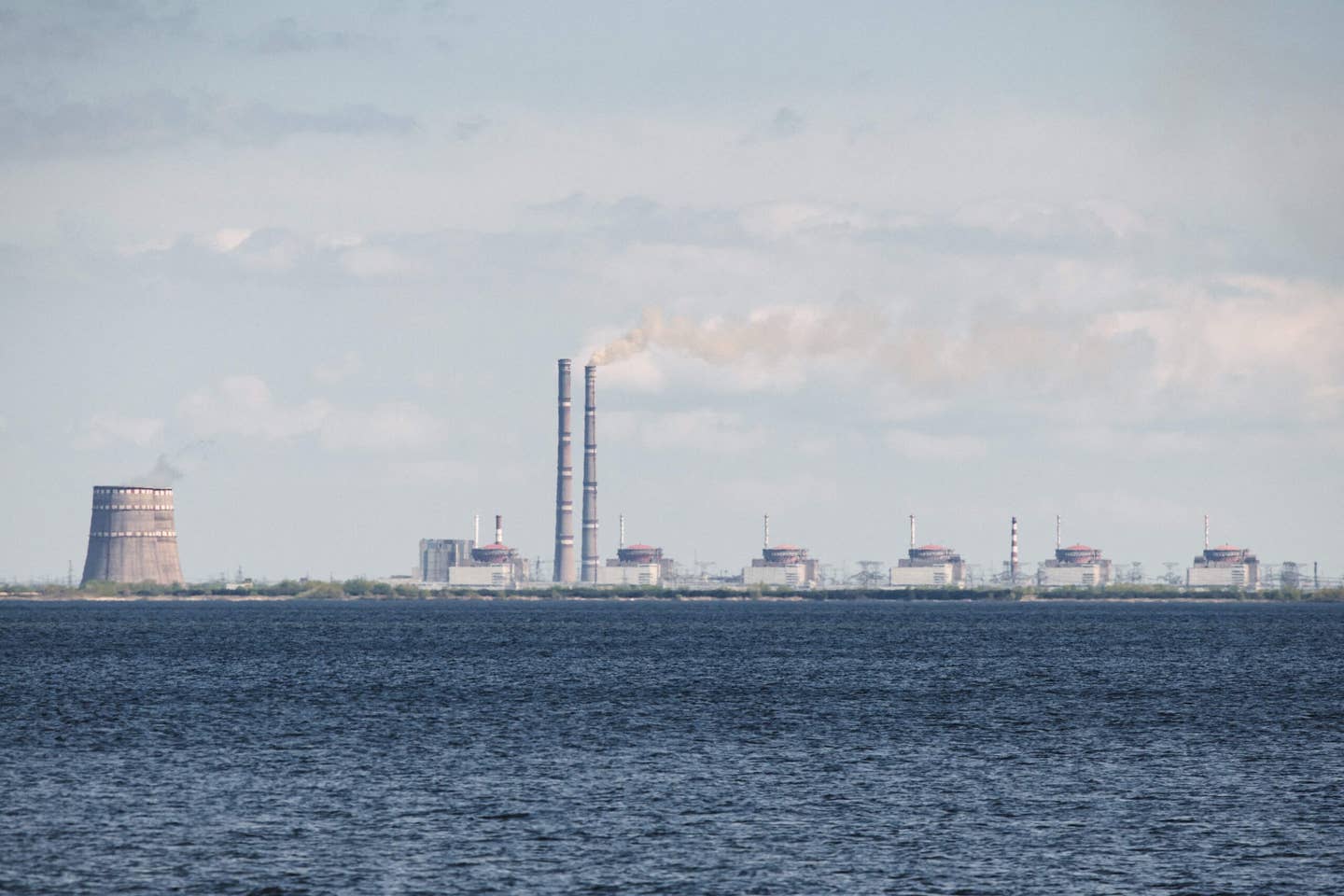 The Zaporizhzhia nuclear power plant situated in the Russian-controlled area of Enerhodar. <em>Credit: Ed Jones/AFP via Getty Images</em>
