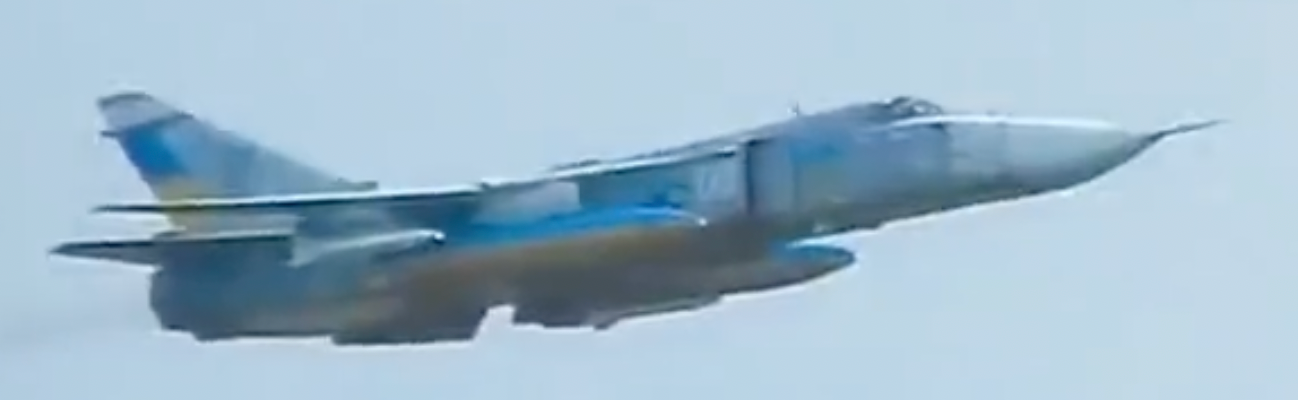 A screencap from the latest video, apparently showing the laser seeker head of the nearest Kh-25ML. <em>via Twitter</em>
