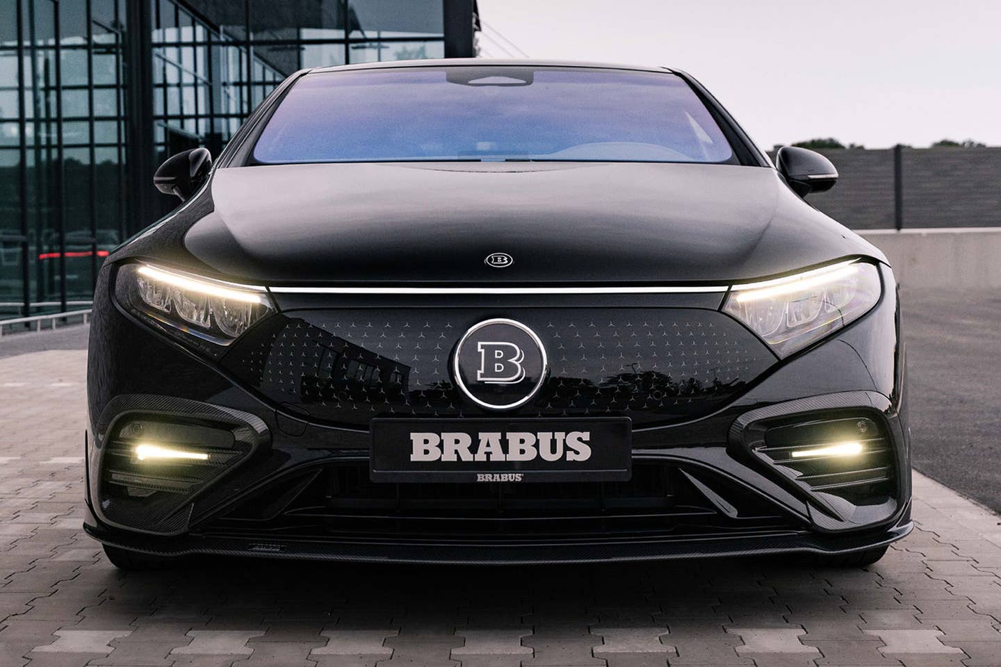 The front fascia is aggressive, but reportedly more aerodynamic than stock. <em>Brabus</em>