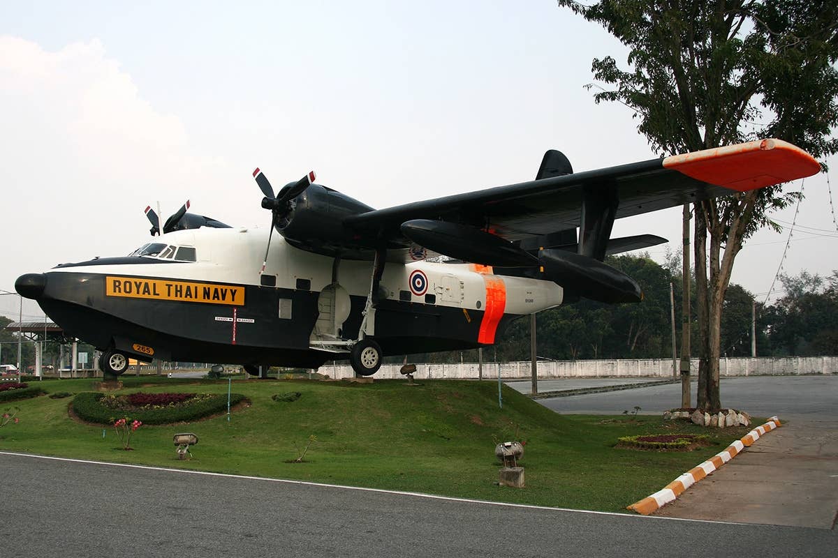 An important postwar asset for the RTNAD was the HU-16B Albatross amphibian. This example is preserved at U Tapao Royal Thai&nbsp;Navy&nbsp;Airfield. <em>Andre Wadman/Wikimedia Commons</em>