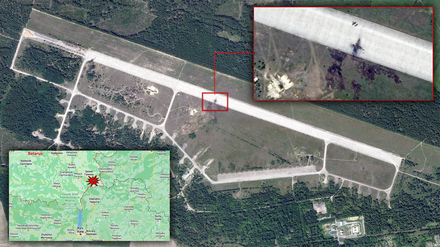 Large Scorch Mark At Belarus Base After Mysterious Explosions (Updated)