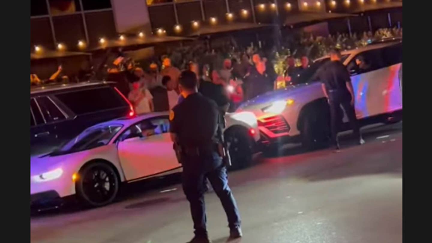 Watch the Moment Bad Bunny’s Bugatti Is Hit by an Impatient Lambo Driver
