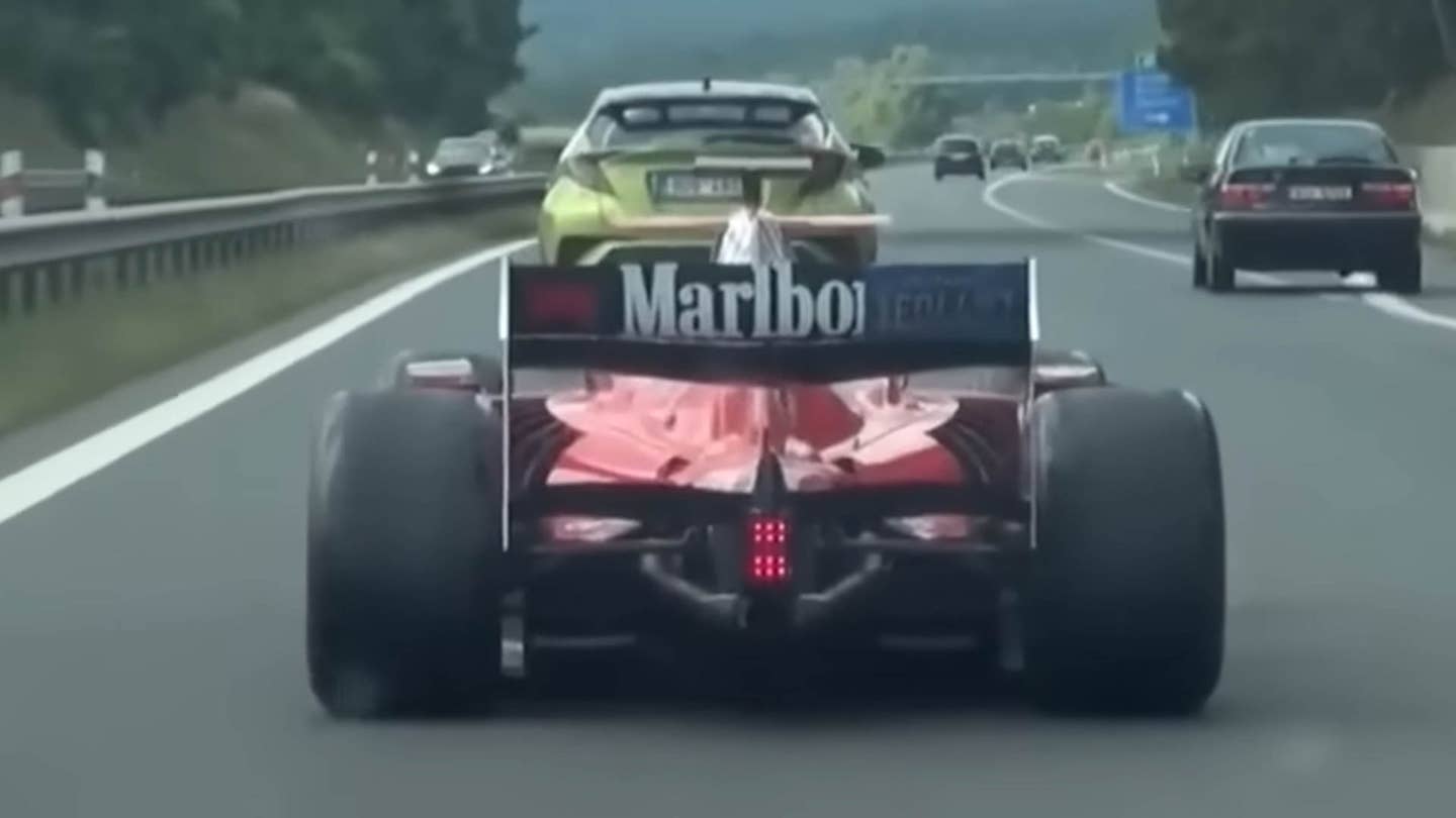 Mystery Driver Takes a GP2 Race Car on a Public Highway, and Police Aren’t Happy