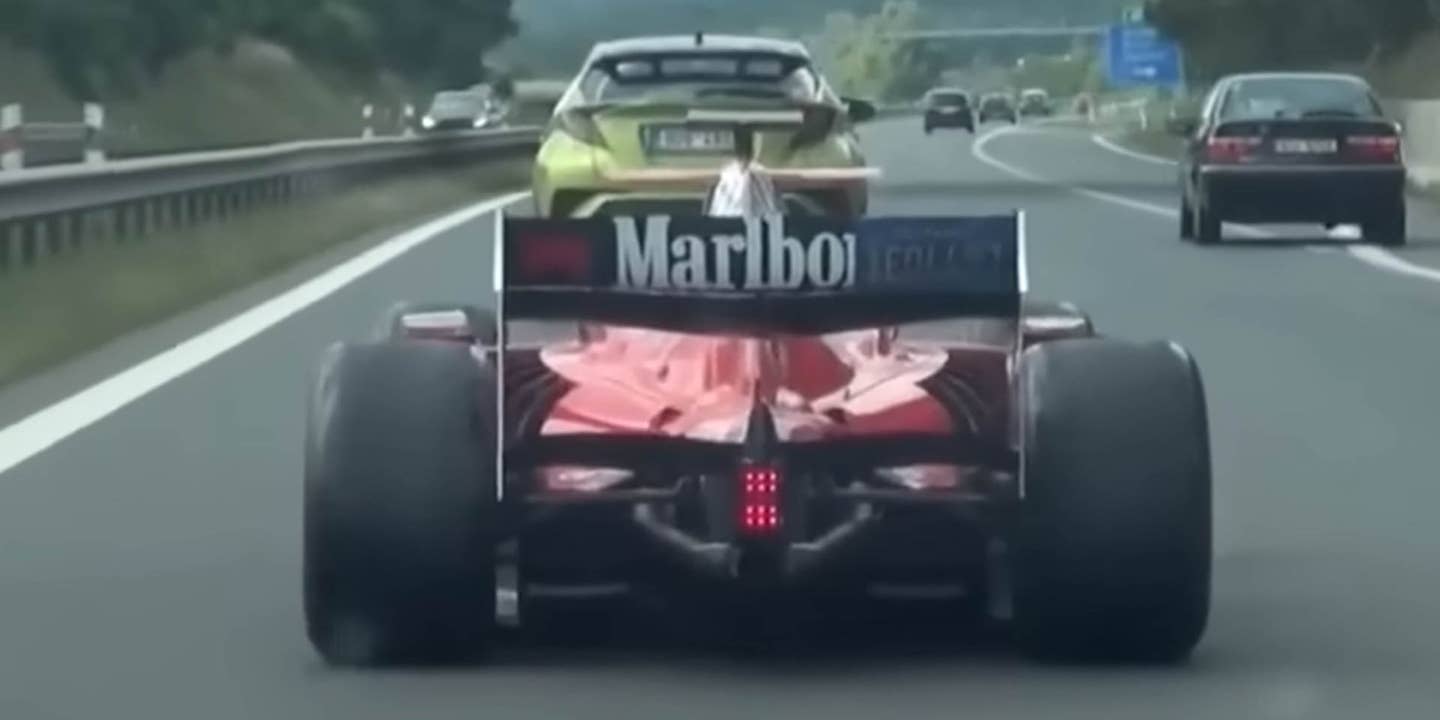 Mystery Driver Takes a GP2 Race Car on a Public Highway, and Police Aren’t Happy