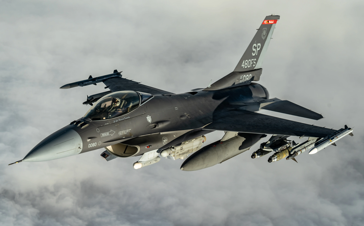 A Have&nbsp;Glass V 480th Fighter Squadron F-16CM Fighting Falcon.<em> Credit: Staff Sgt Trevor T McBride/U.S. Air Force</em>