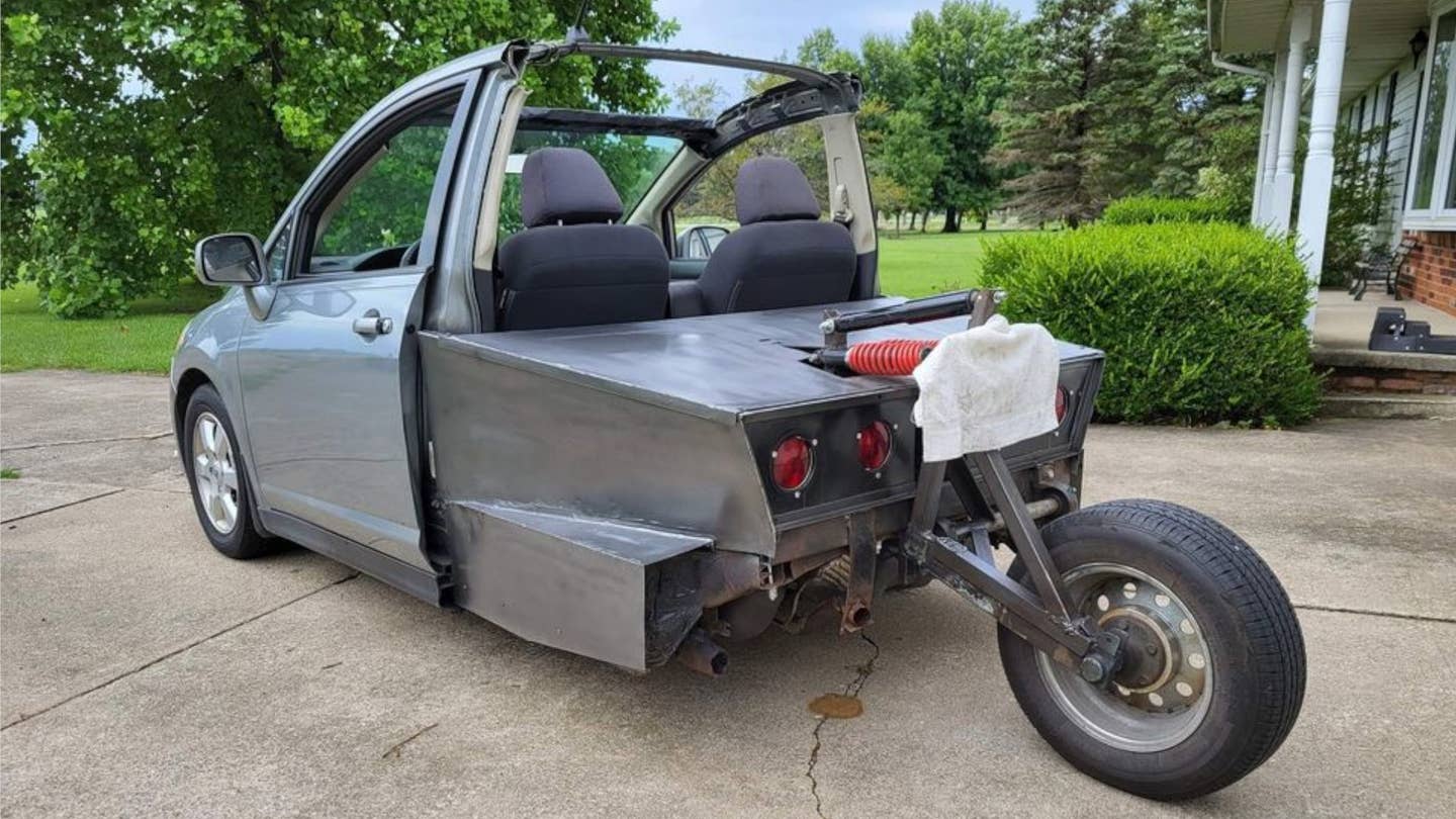 Buy This Nissan Versa Converted 3-Wheeler for $3,500 if You’re Brave