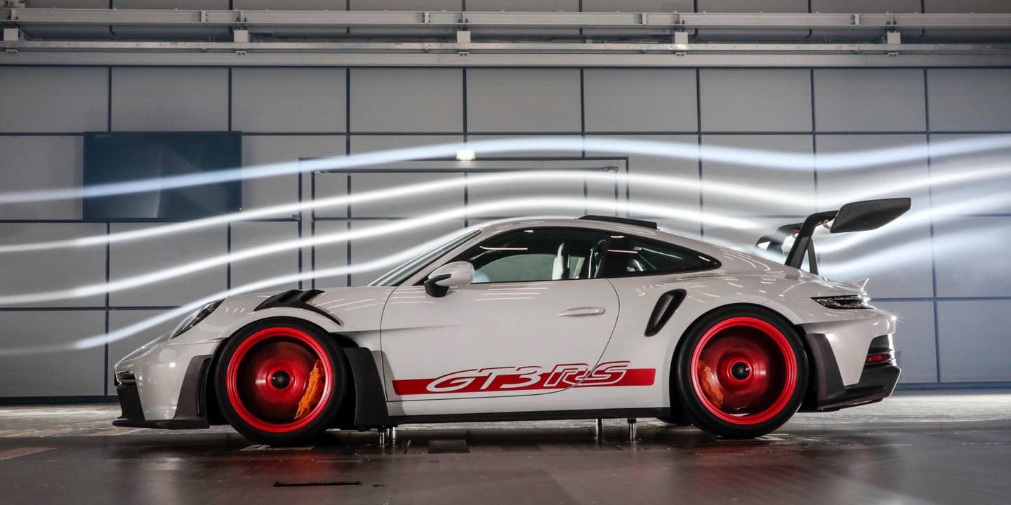 The 2023 Porsche 911 GT3 RS Adds a Wild DRS-Style Rear Wing