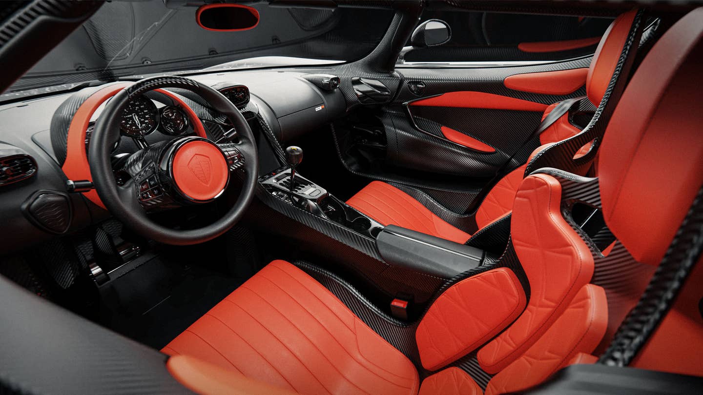 The interior of the Koenigsegg CC850 features several 3D-printed parts beneath the surface. <em>Koenigsegg</em>