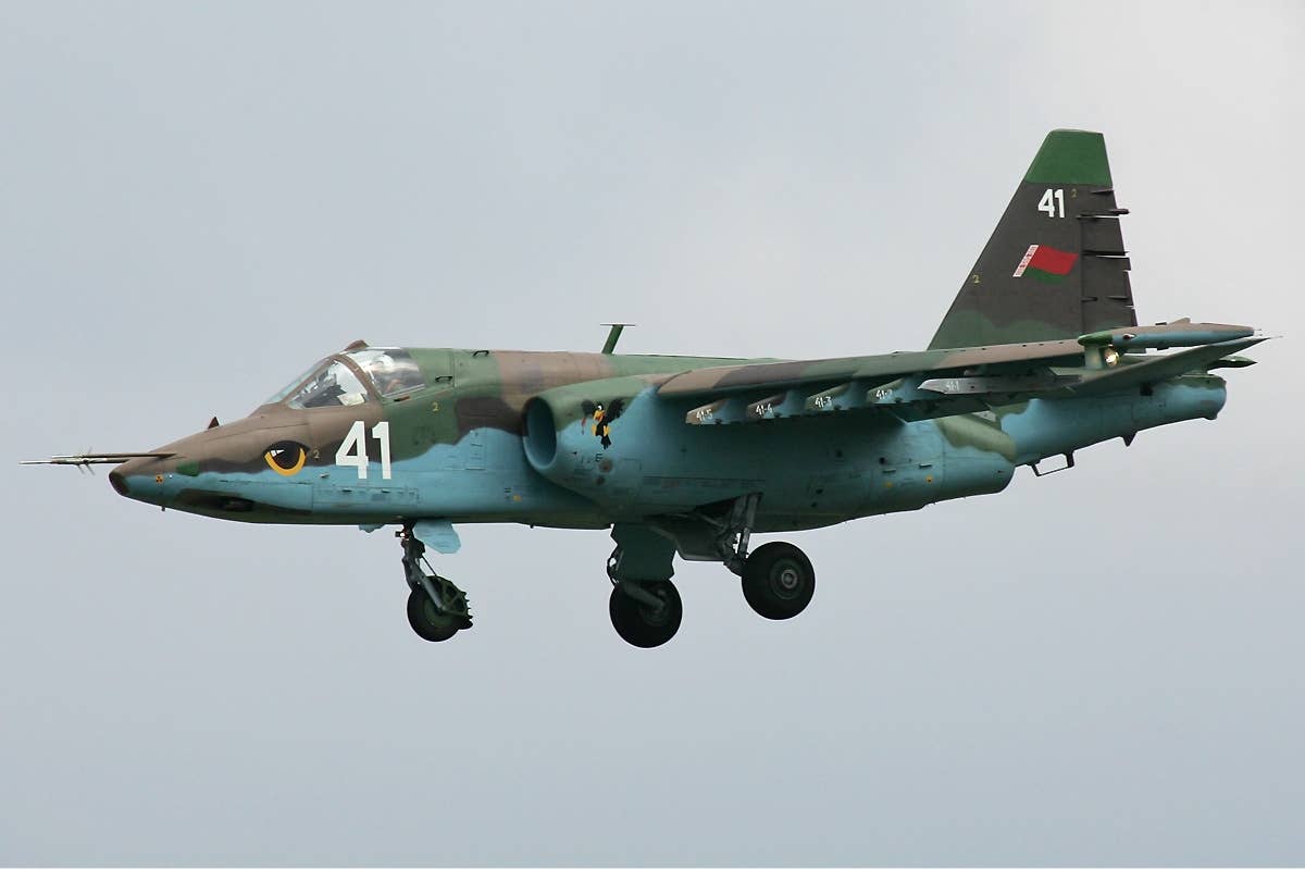 A Belarusian Air Force Su-25. <em>Dmitriy Pichugin/Wikimedia Commons</em>