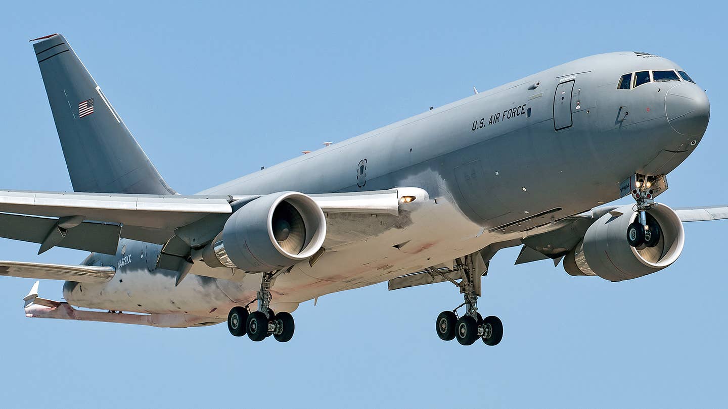 KC-46 Tanker Spotted With Puzzling Whitewashed Belly (Updated)