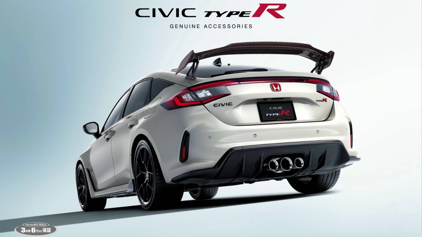 2023 honda civic type r carbon fiber rear wing accessory official