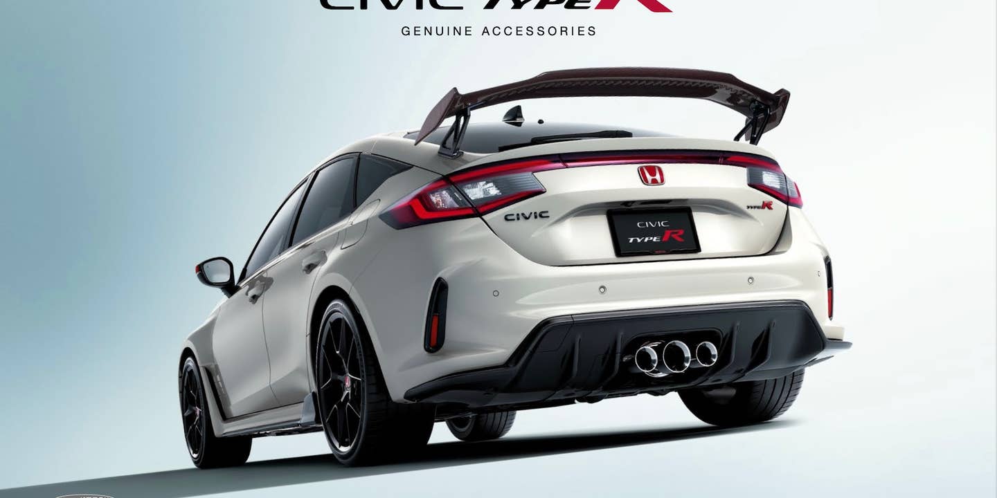 2023 honda civic type r carbon fiber rear wing accessory official