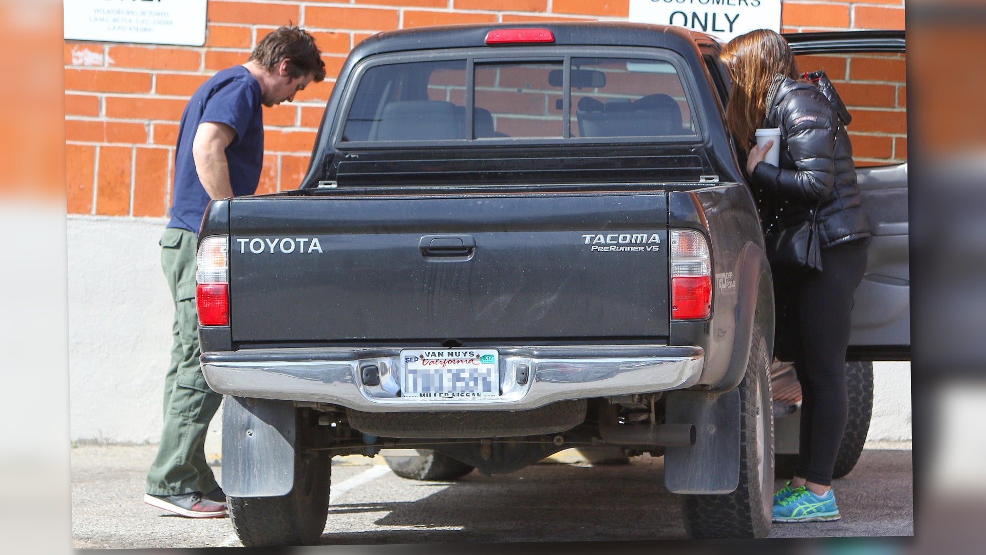 Christian Bale Uses an Old Toyota Tacoma Truck to Haul Motorcycles