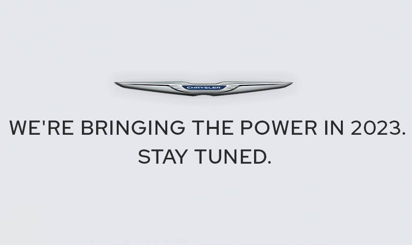 Possible 2023 Chrysler 300C SRT8 teaser. <em>Chrysler</em>