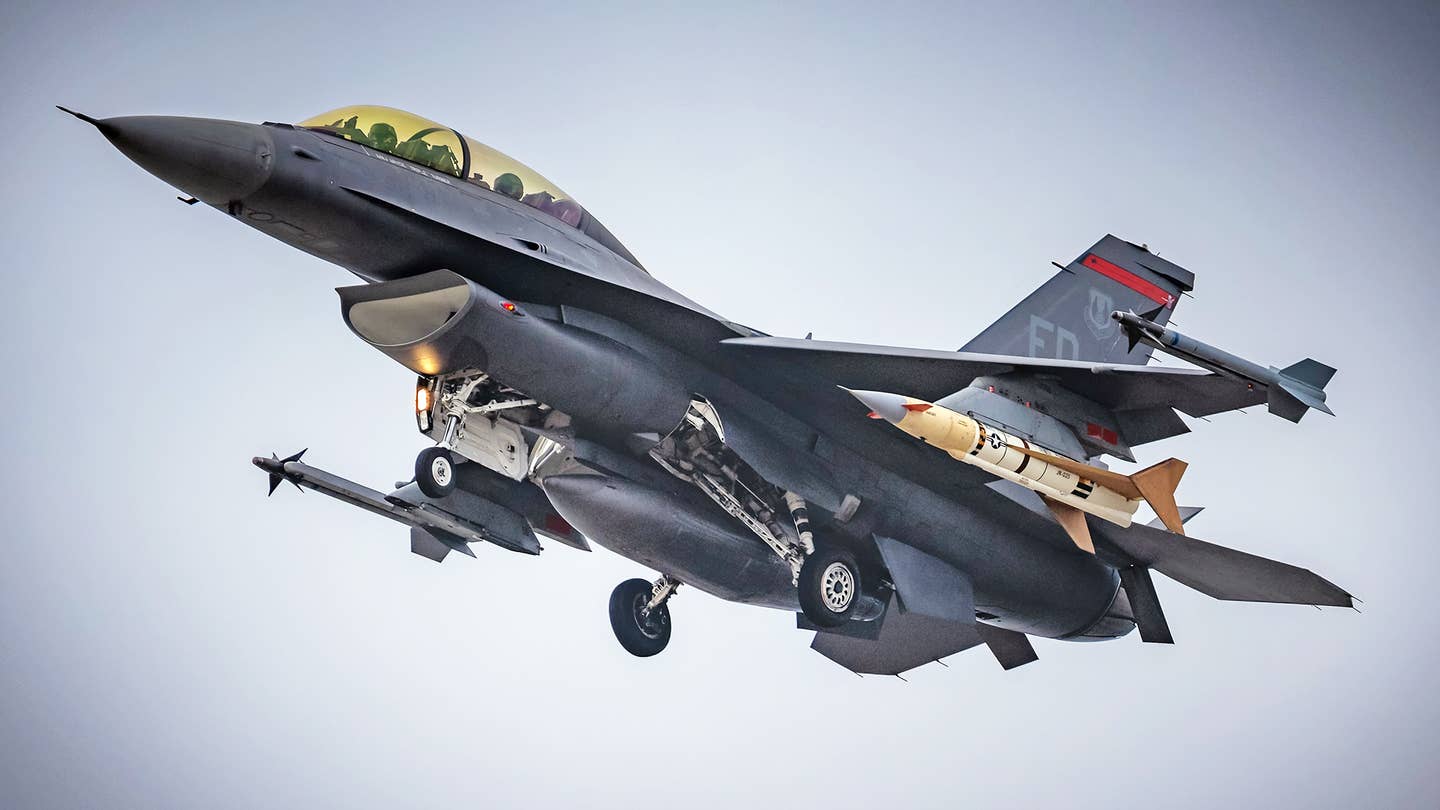 F-16 Carrying AQM-37 High-Speed Drone Seen In Rare Image