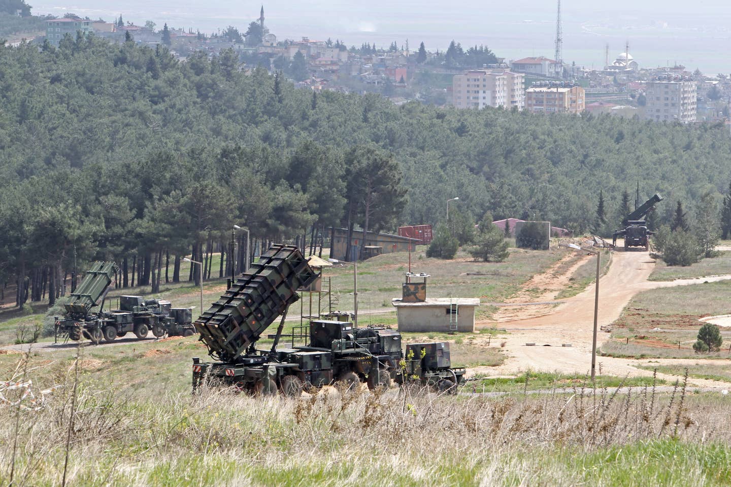 German PAC-3 and PAC-2 air defense systems at Gazi Barracks in Turkey in March 2014, where they were deployed to counter potential missile threats from Syria. <em>Bundeswehr/Carsten Vennemann</em>