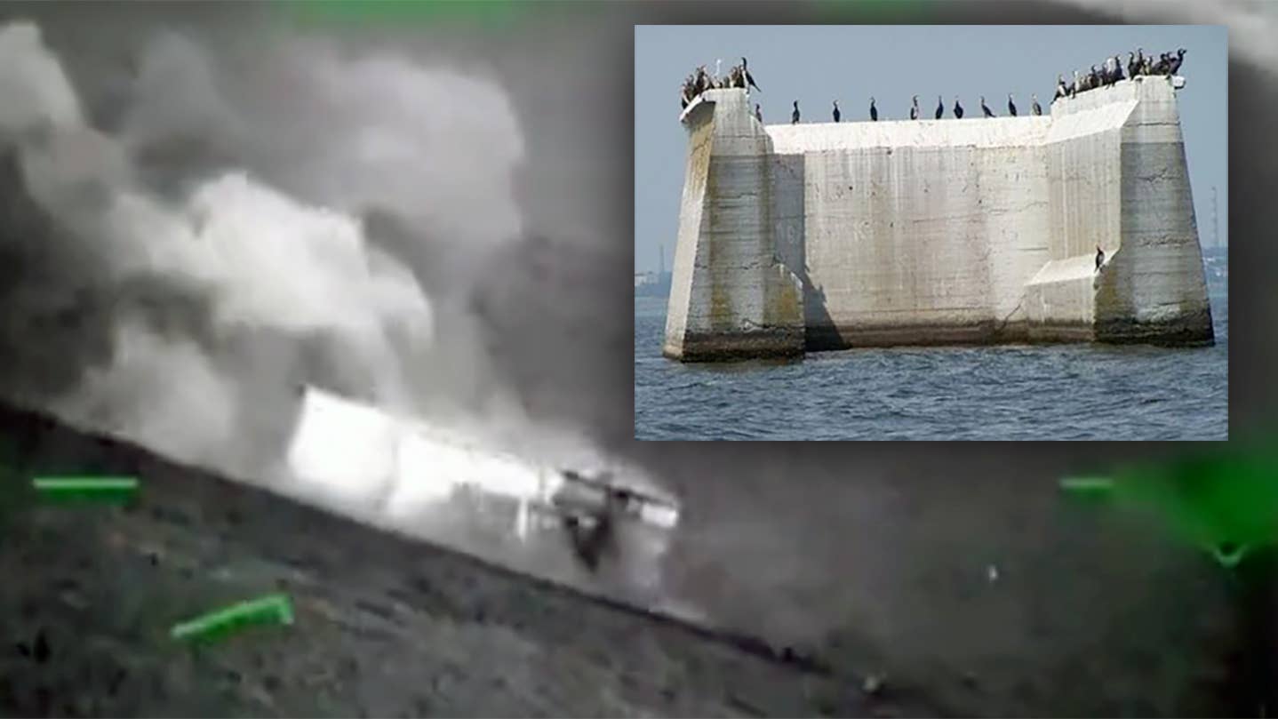 Russia Claims Strike On Special Ops Barge, Hits Abandoned Bridge Pylon