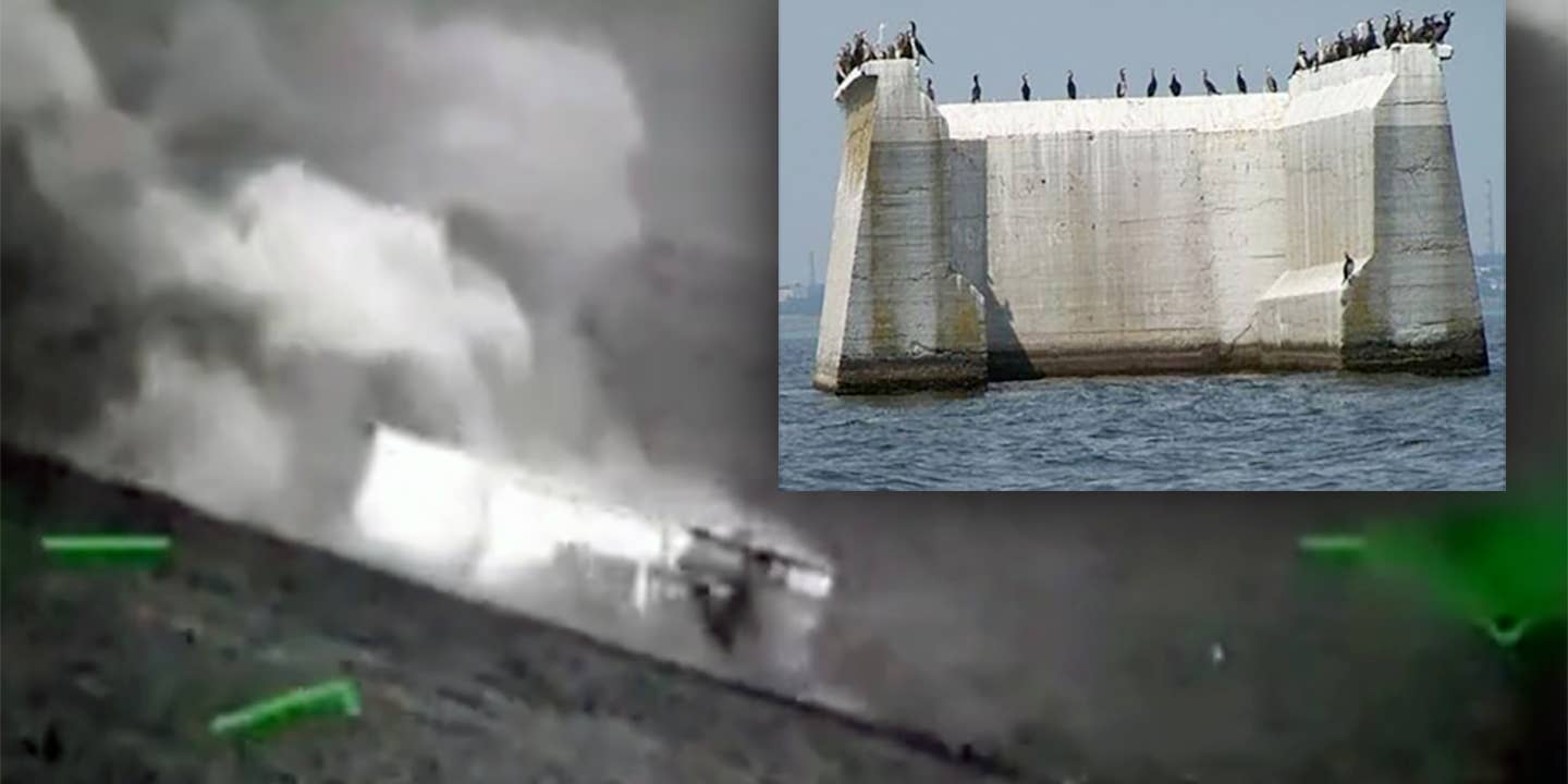 Russia Claims Strike On Special Ops Barge, Hits Abandoned Bridge Pylon