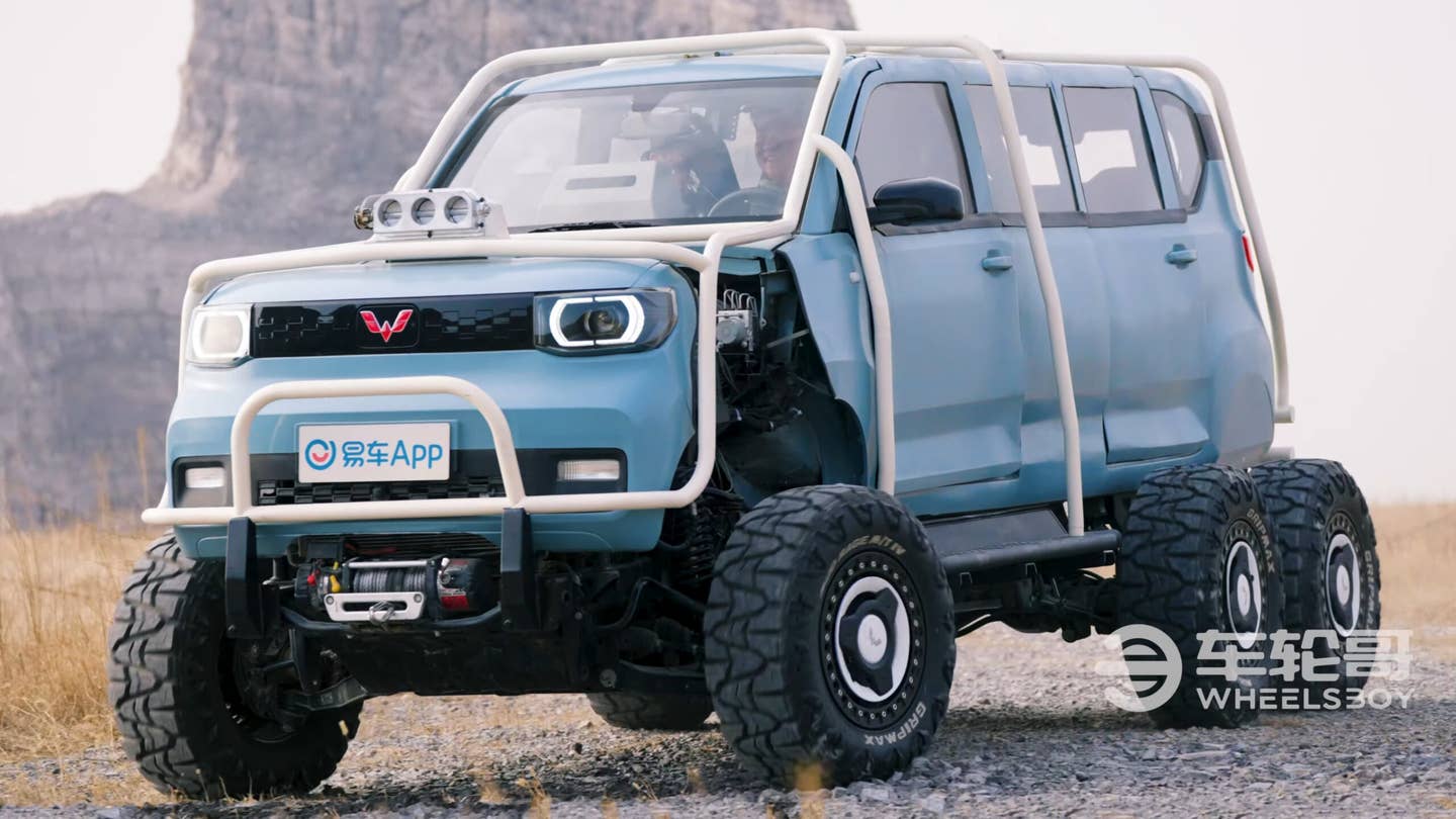 6×6 Conversion Turns Chinese EV Microcar Into Off-Road Gullwing Monster