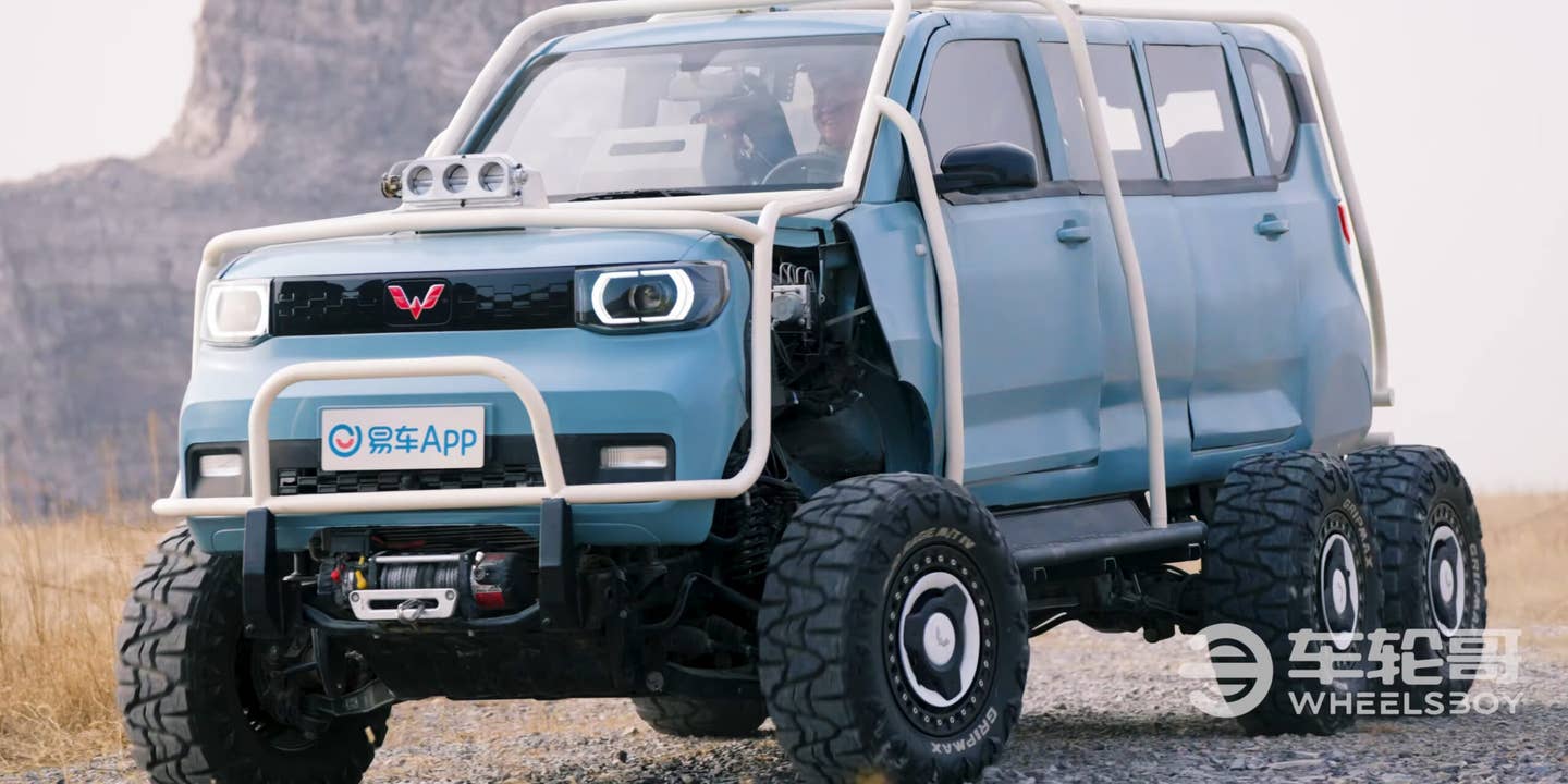 6×6 Conversion Turns Chinese EV Microcar Into Off-Road Gullwing Monster