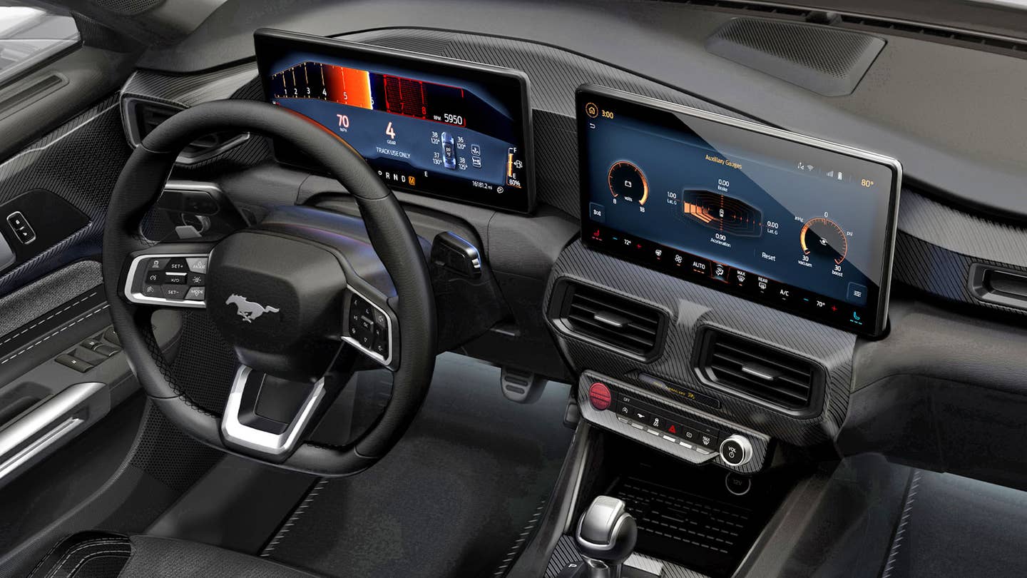The Base 2024 Ford Mustang’s Interior Is the iPads
