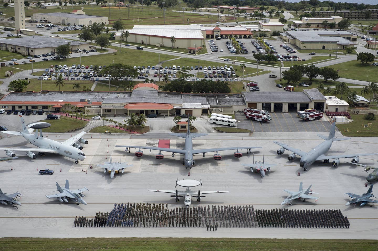 Anderson Air Force Base in Guam is a prime target of Chinese ballistic missiles. <em>USAF photo.</em>